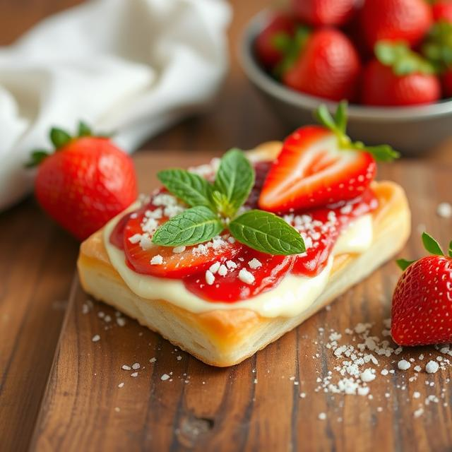 Strawberry and Cheese Danish